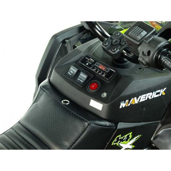 Elektrická čtyřkolka Maverick 4x4 s pohonem všech kol, velkými EVA koly a odpružením, zelená